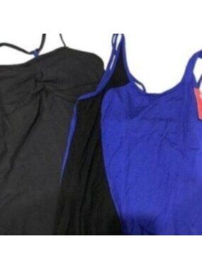 Pure Barre Women's Black & Blue Strappy Set Tank Top Size XS Bundle of 2